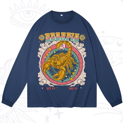 Purplehecate Scorpio Cosmic Zodiac Long Sleeve T-Shirt