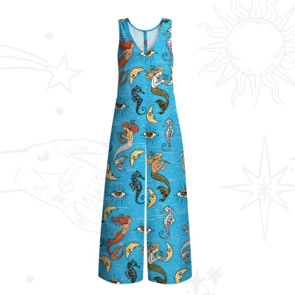 Purplehecate Mermaid Magic Wide Leg Jumpsuit