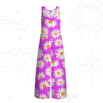 Purplehecate Daisy Daydream Wide Leg Jumpsuit