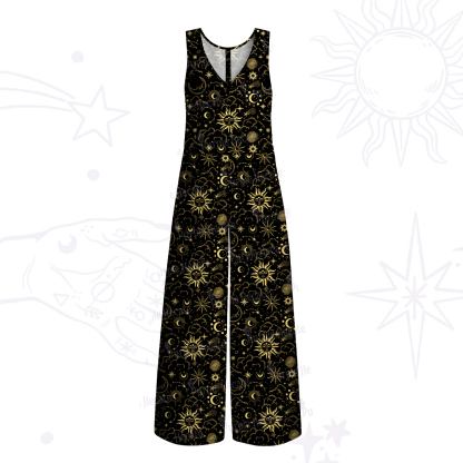 Purplehecate Mysterious Star & Moon Wide Leg Jumpsuit
