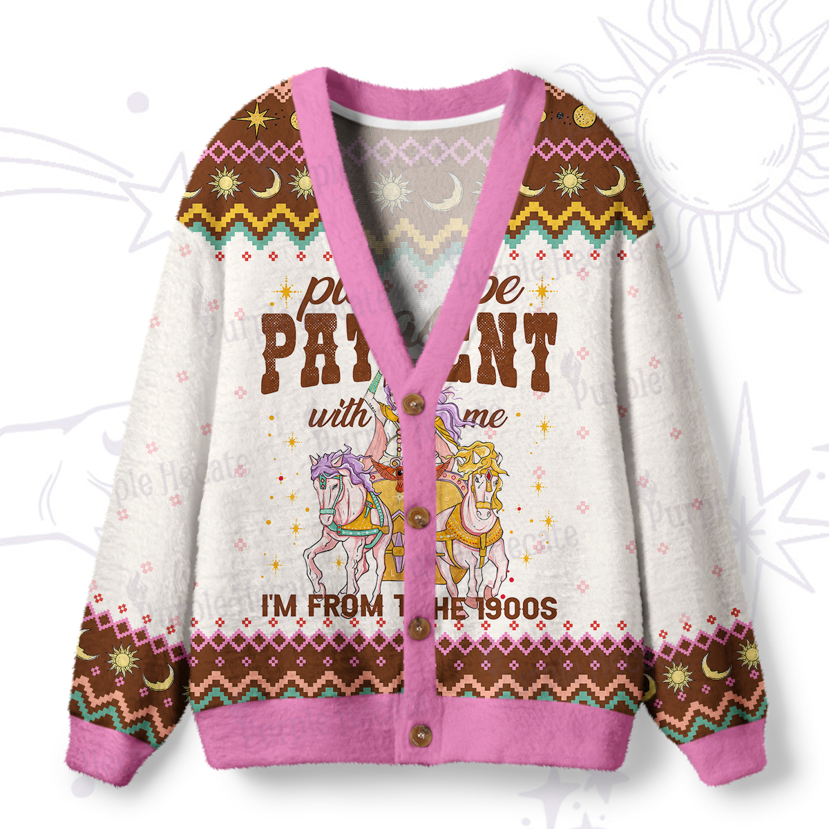 Purplehecate Please Be Patient With Me I'm From The 1900s Ugly Cardigan Sweaters