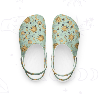Purplehecate Magic of Sun and Moon Rubber Clogs