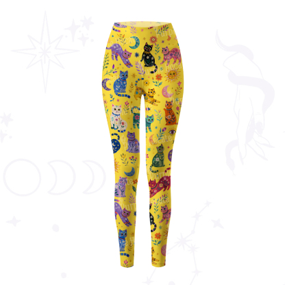 Purplehecate Rainbow Magic Cats Yoga Pants