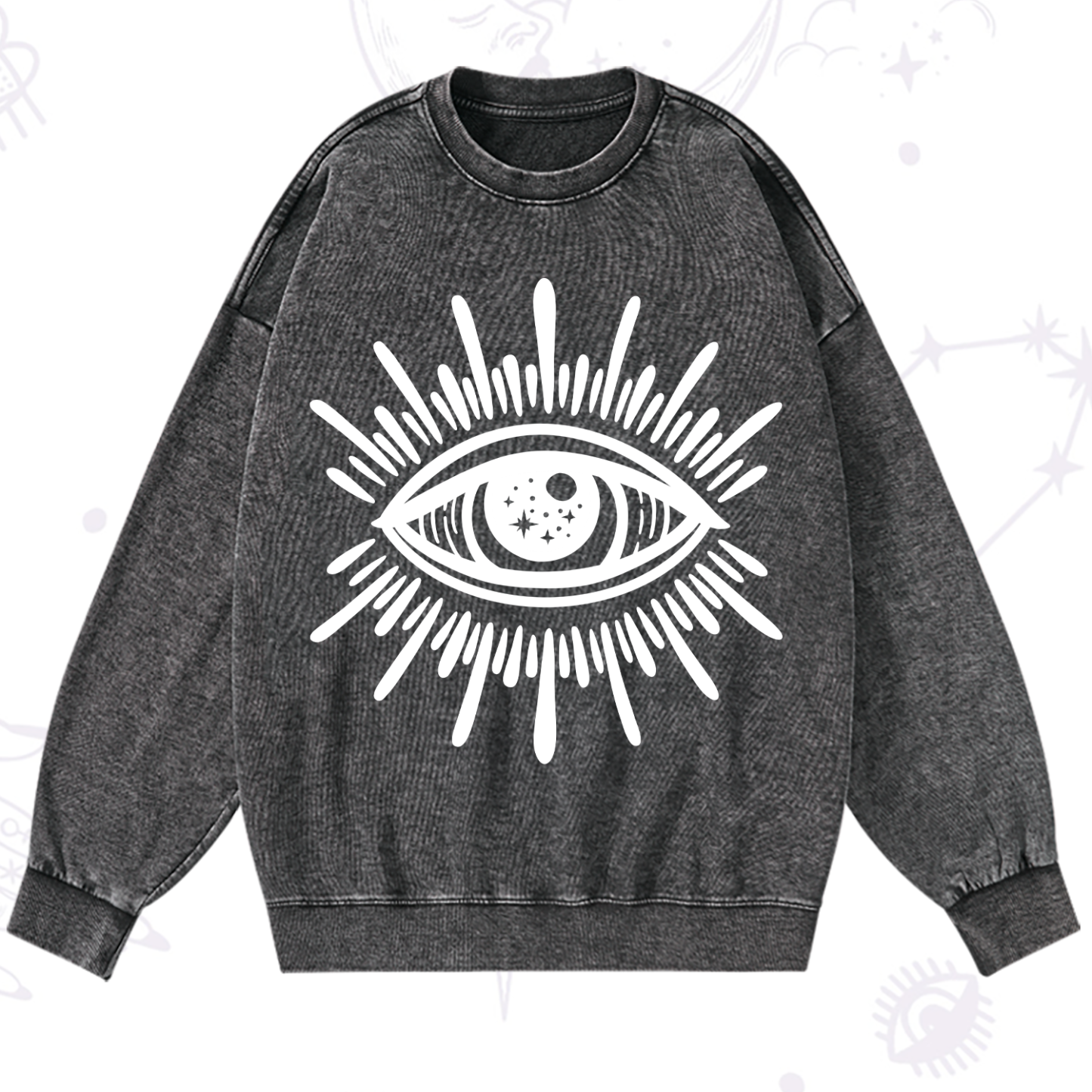 Magic Purplehecate Evil Eye Washed Sweatshirt