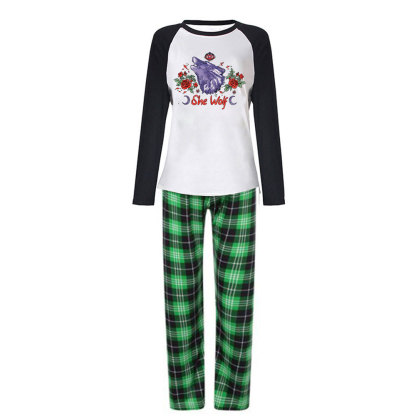 Purplehecate Moon Wolf Christmas Pajamas
