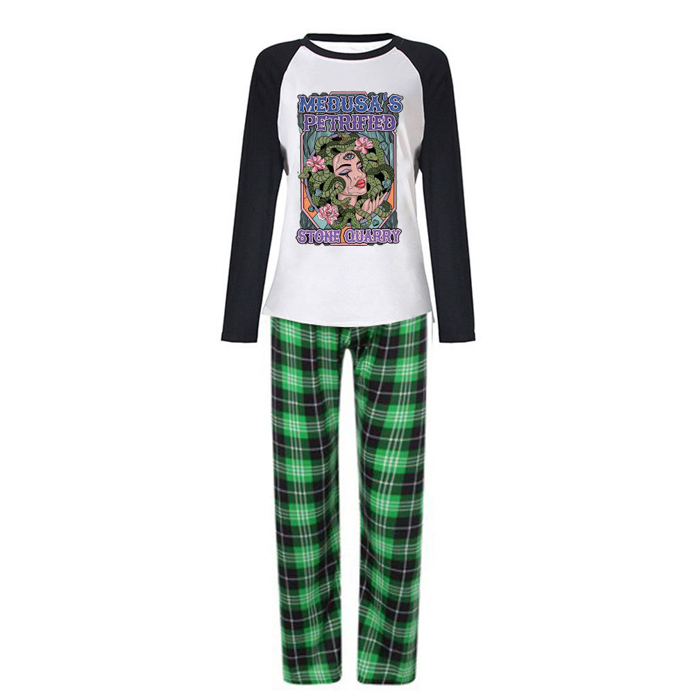 Purplehecate The Gorgon with Snake Hair Medusa Christmas Pajamas