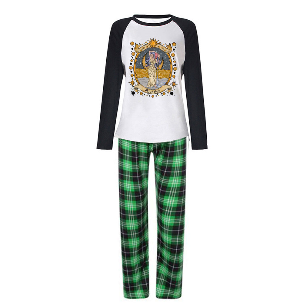 Purplehecate Celestial Aquarius Zodiac Christmas Pajamas