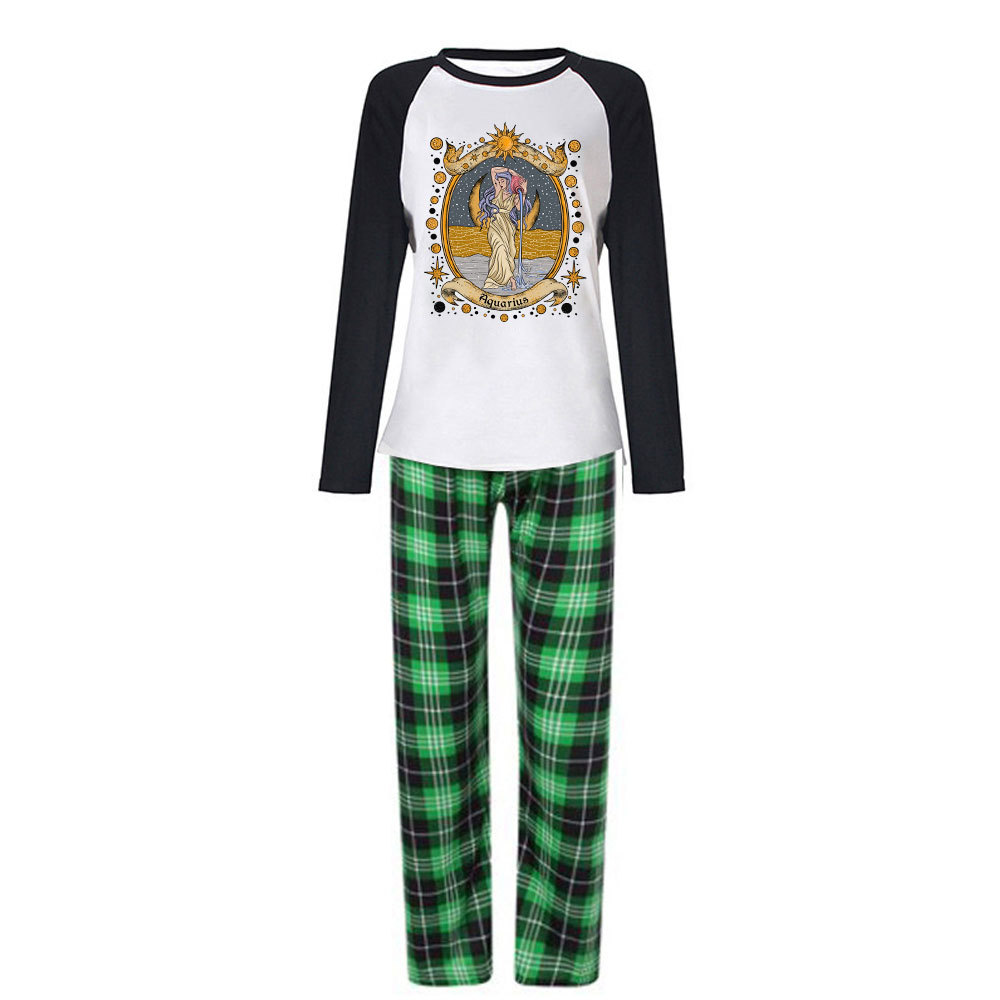 Purplehecate Celestial Aquarius Zodiac Christmas Pajamas