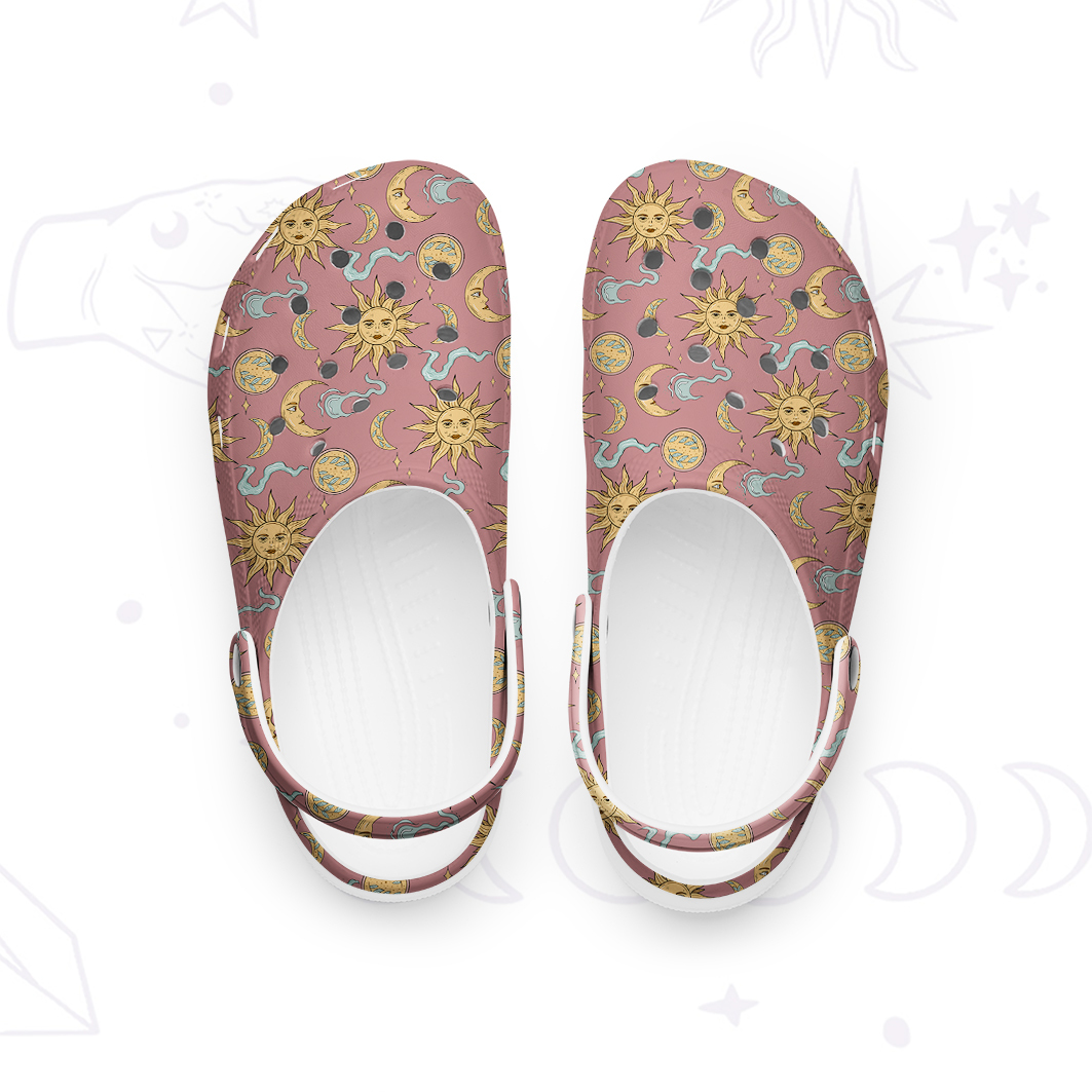 Purplehecate Magic of Sun and Moon Rubber Clogs