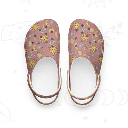 Purplehecate Magic of Sun and Moon Rubber Clogs