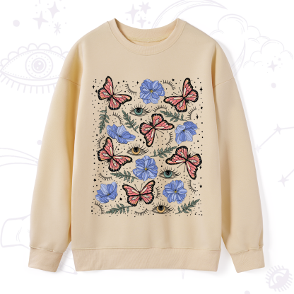 Purplehecate Butterfly Floral Sweatshirt
