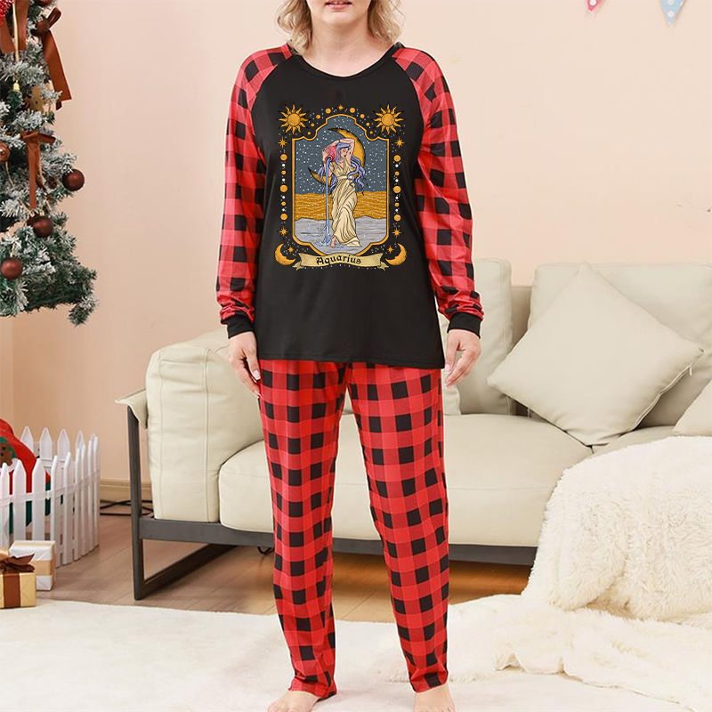Purplehecate Aquarius Zodiac Christmas Pajamas