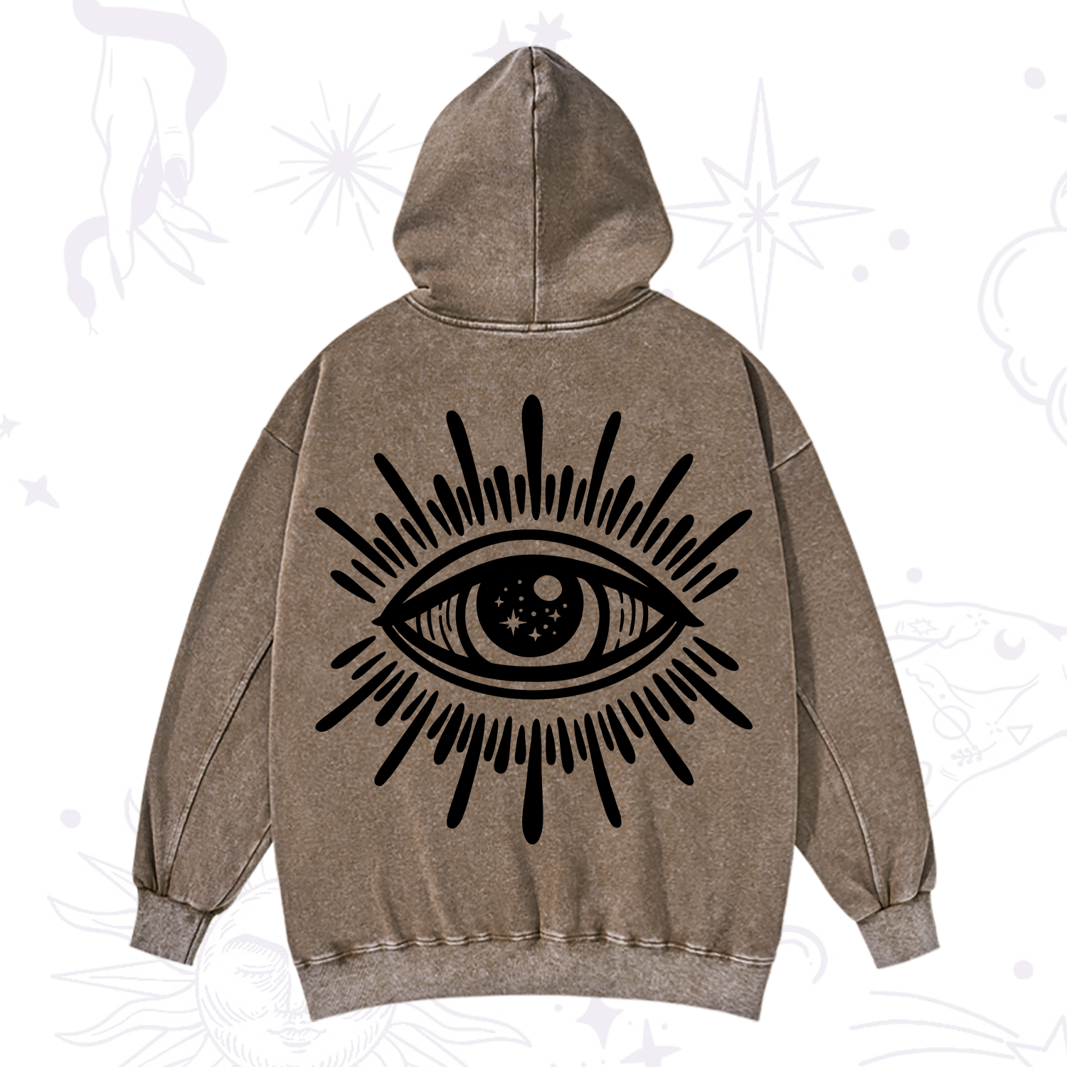 Purplehecate Evil Eye Washed Hoodie