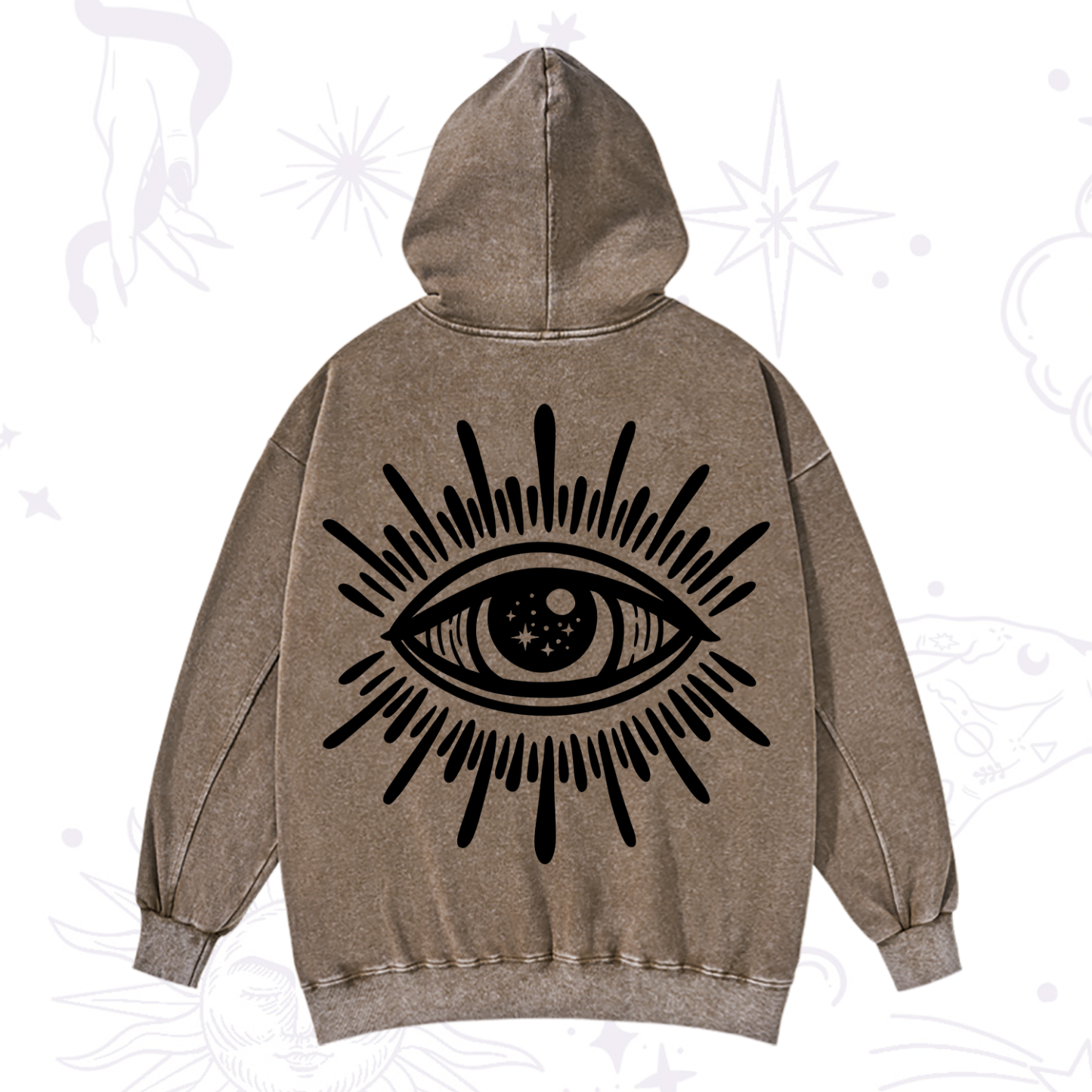 Purplehecate Evil Eye Washed Hoodie