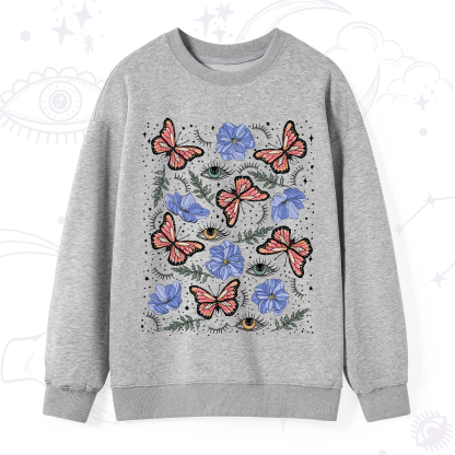 Purplehecate Butterfly Floral Sweatshirt