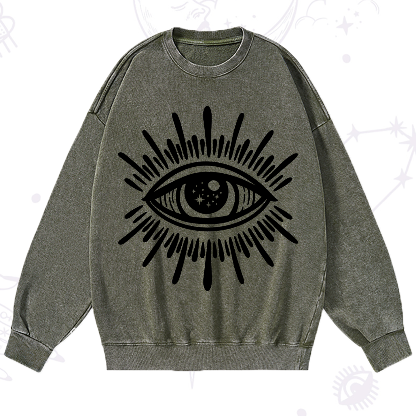Purplehecate Evil Eye Washed Sweatshirt