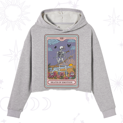 Purplehecate The Death Of Emotion Tarot Crop Hoodie