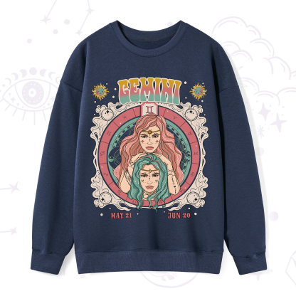 Purplehecate Gemini Cosmic Zodiac Sweatshirt