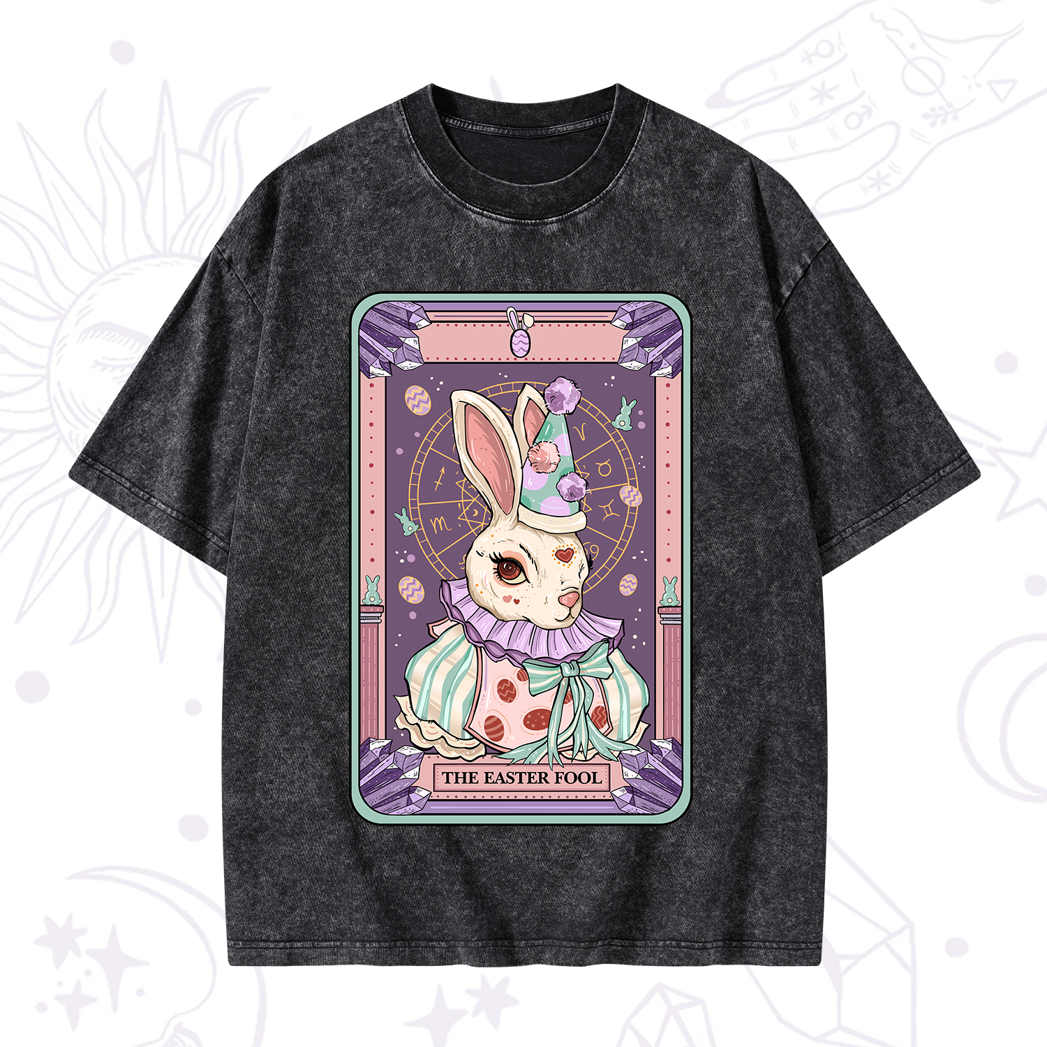 Purplehecate The Easter Fool Tarot Washed T-Shirt