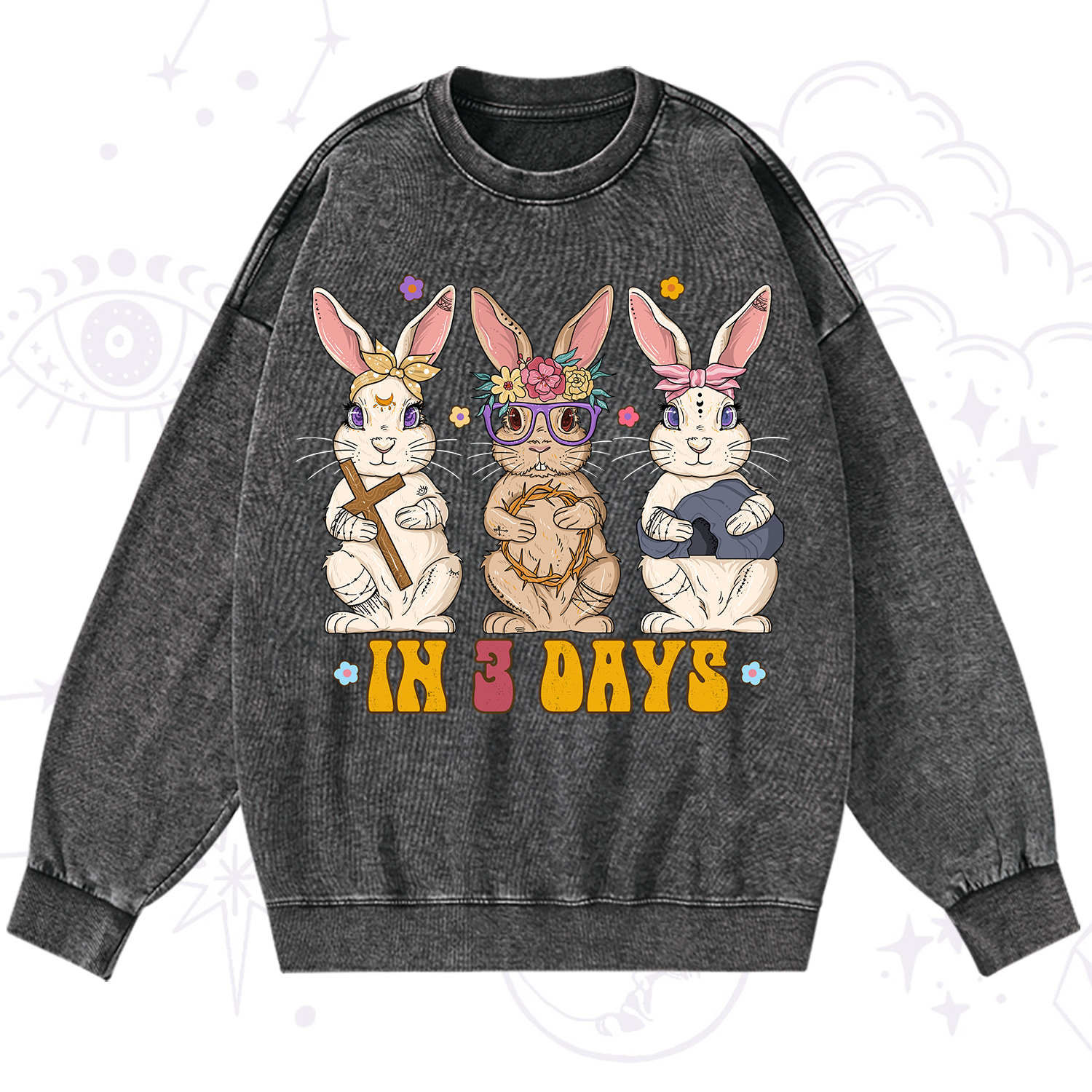 Purplehecate In 3 Days Easter Washed Sweatshirt