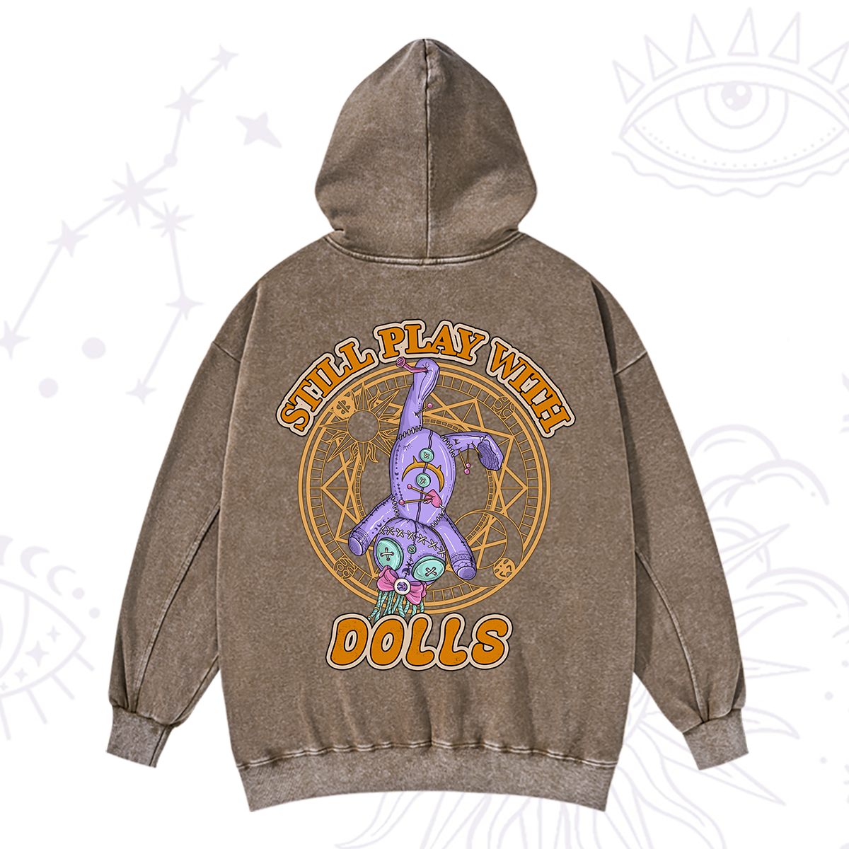 Purplehecate Still Plays With Dolls Washed Hoodie