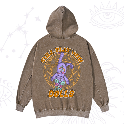 Purplehecate Still Plays With Dolls Washed Hoodie