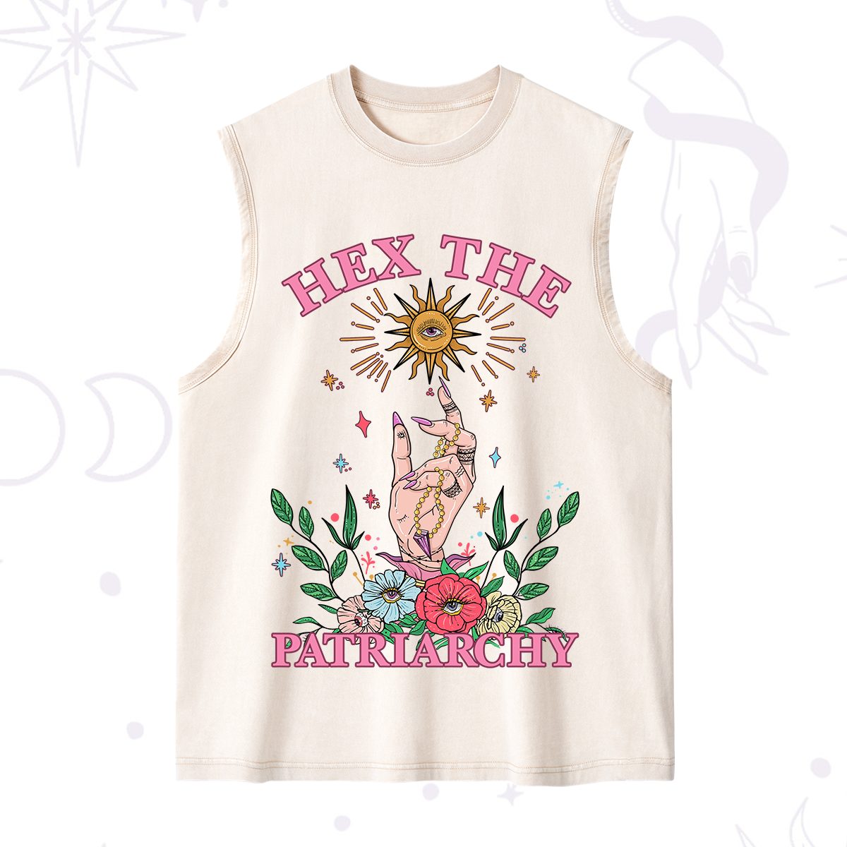 Purplehecate Hex The Patriarchy Witchy Washed Tank