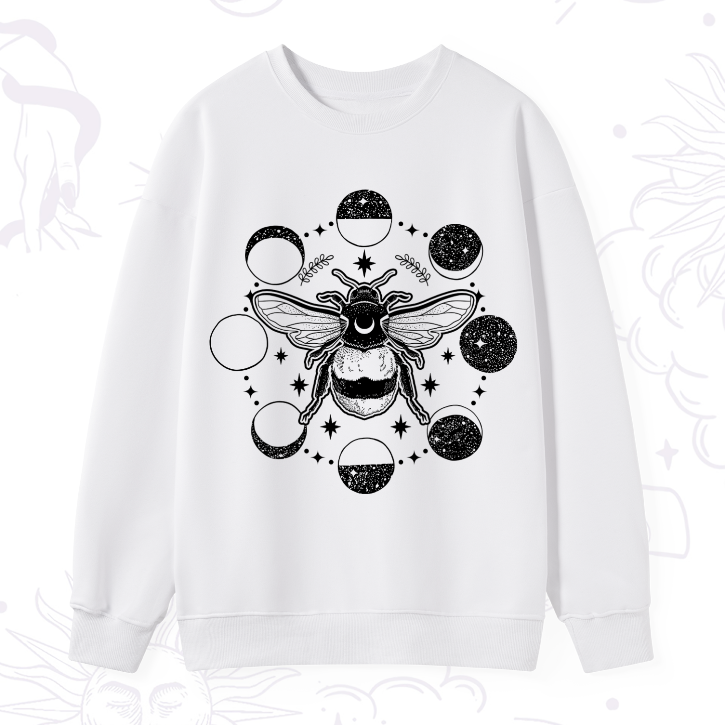 Purplehecate Moon Bee Sweatshirt