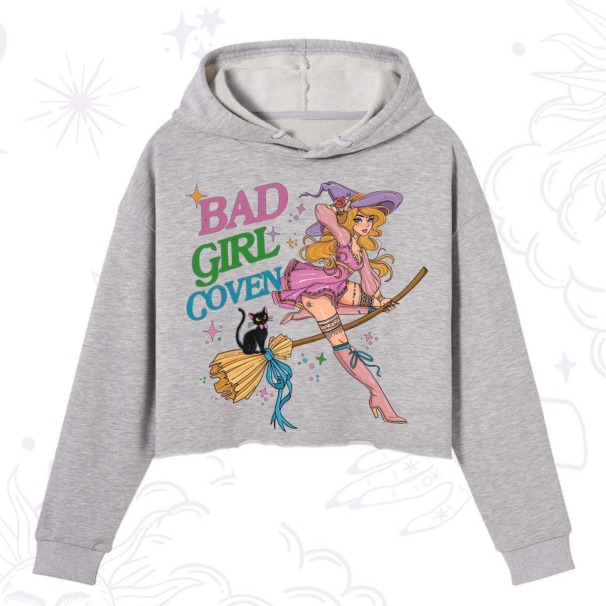 Purplehecate Bad Girl Coven Crop Hoodie
