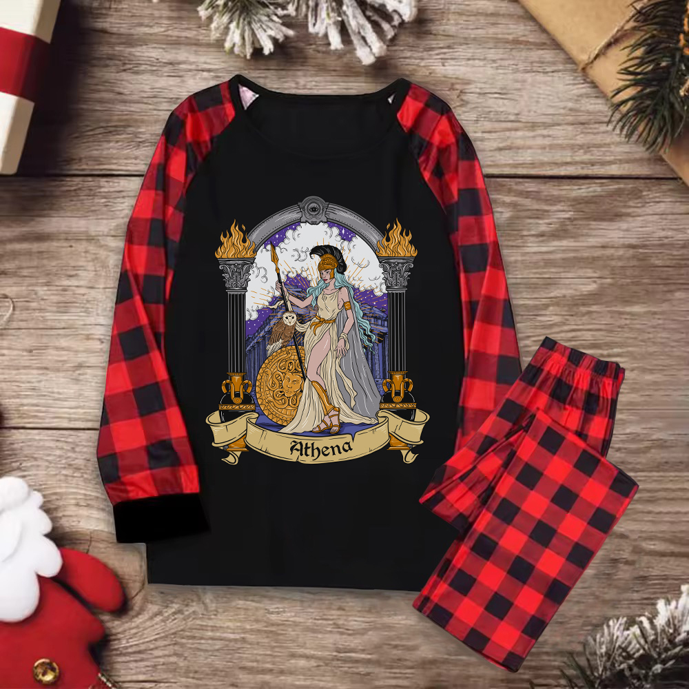 Purplehecate The Wise Goddess Athena Christmas Pajamas