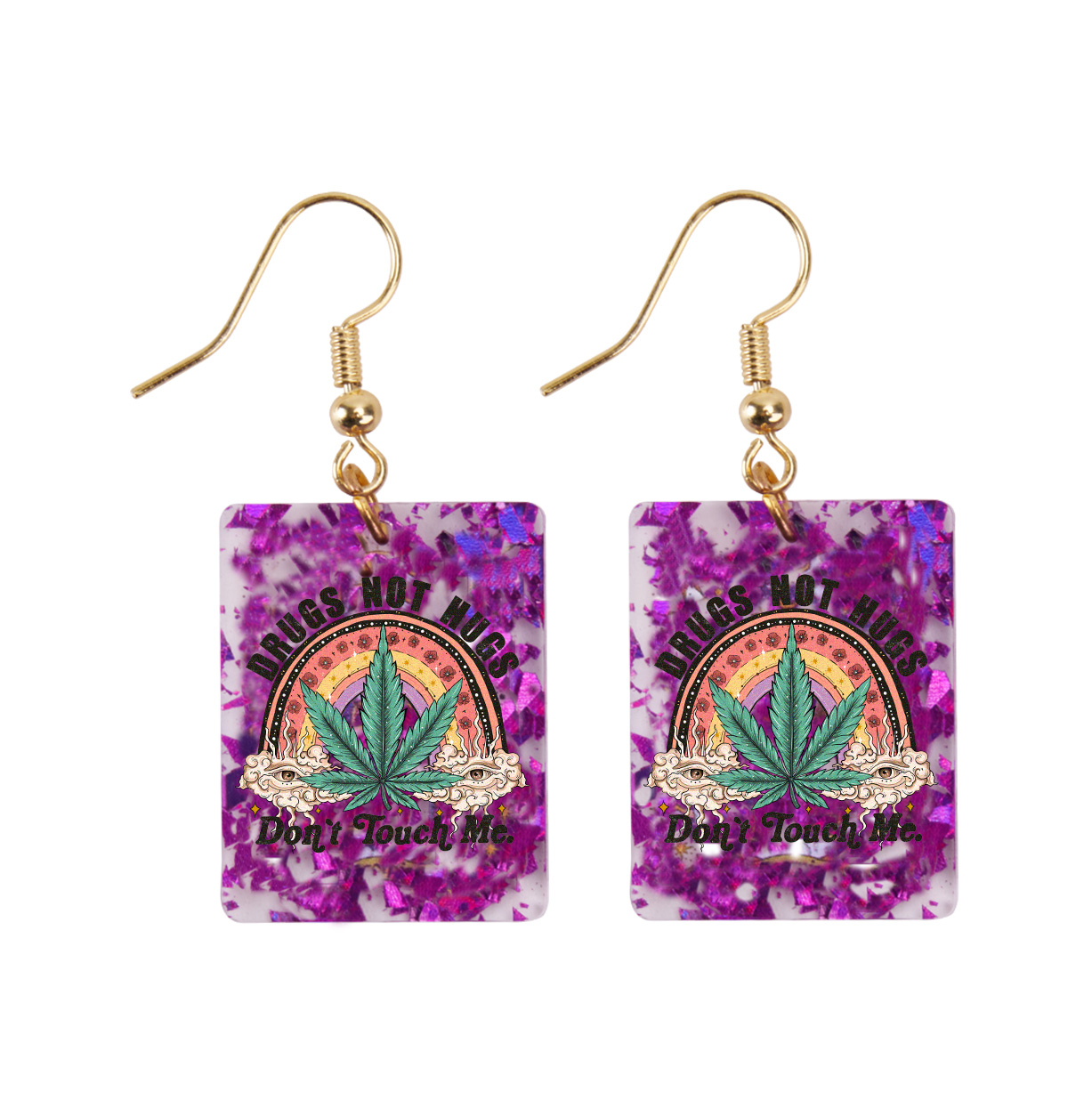 [Copy]Purplehecate The Nurse Tarot Card Purple fragments Acrylic Earrings