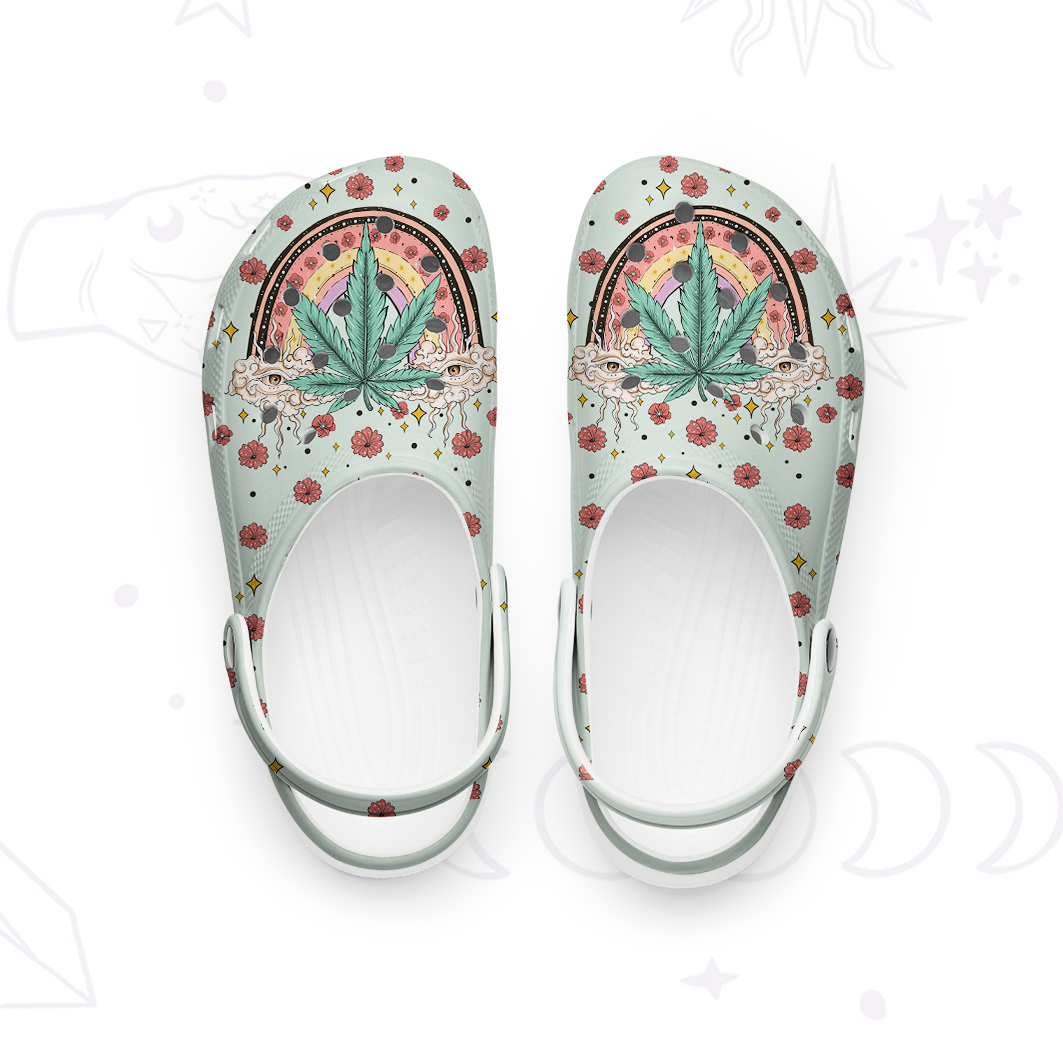 Purplehecate Drugs Not Hugs Rubber Clogs