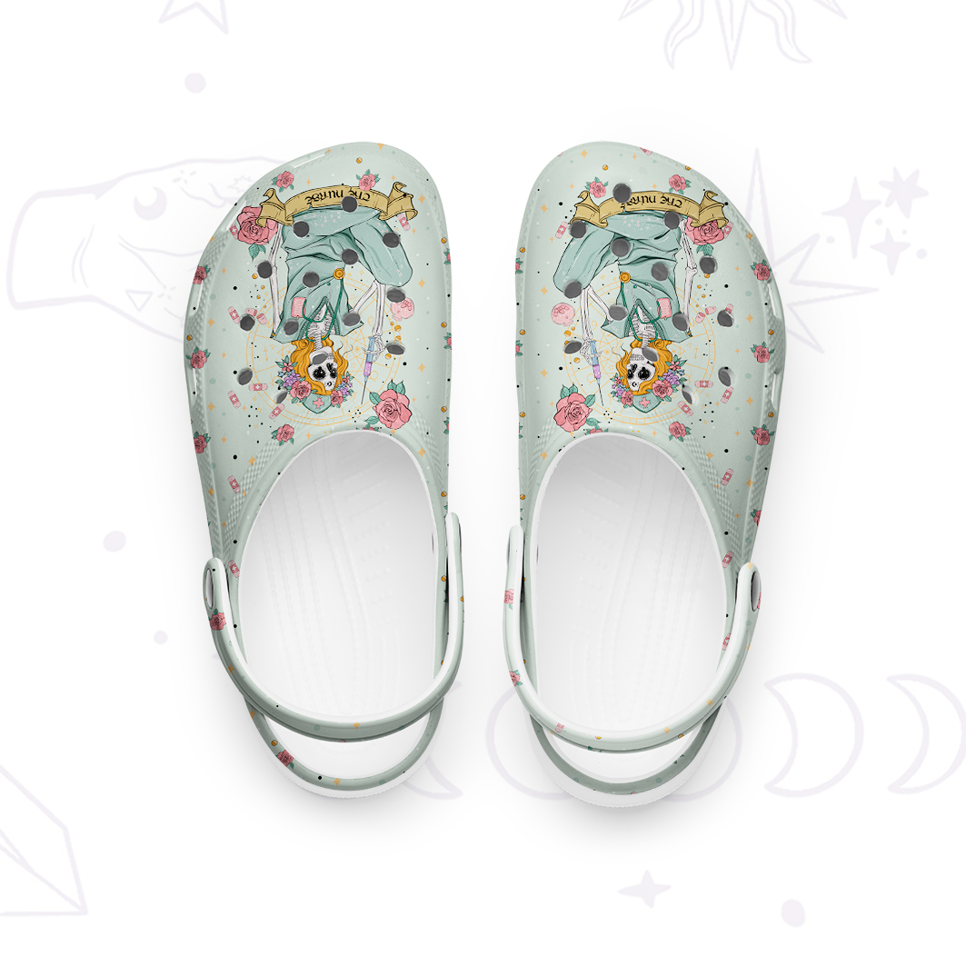 Purplehecate The Nurse Tarot Rubber Clogs