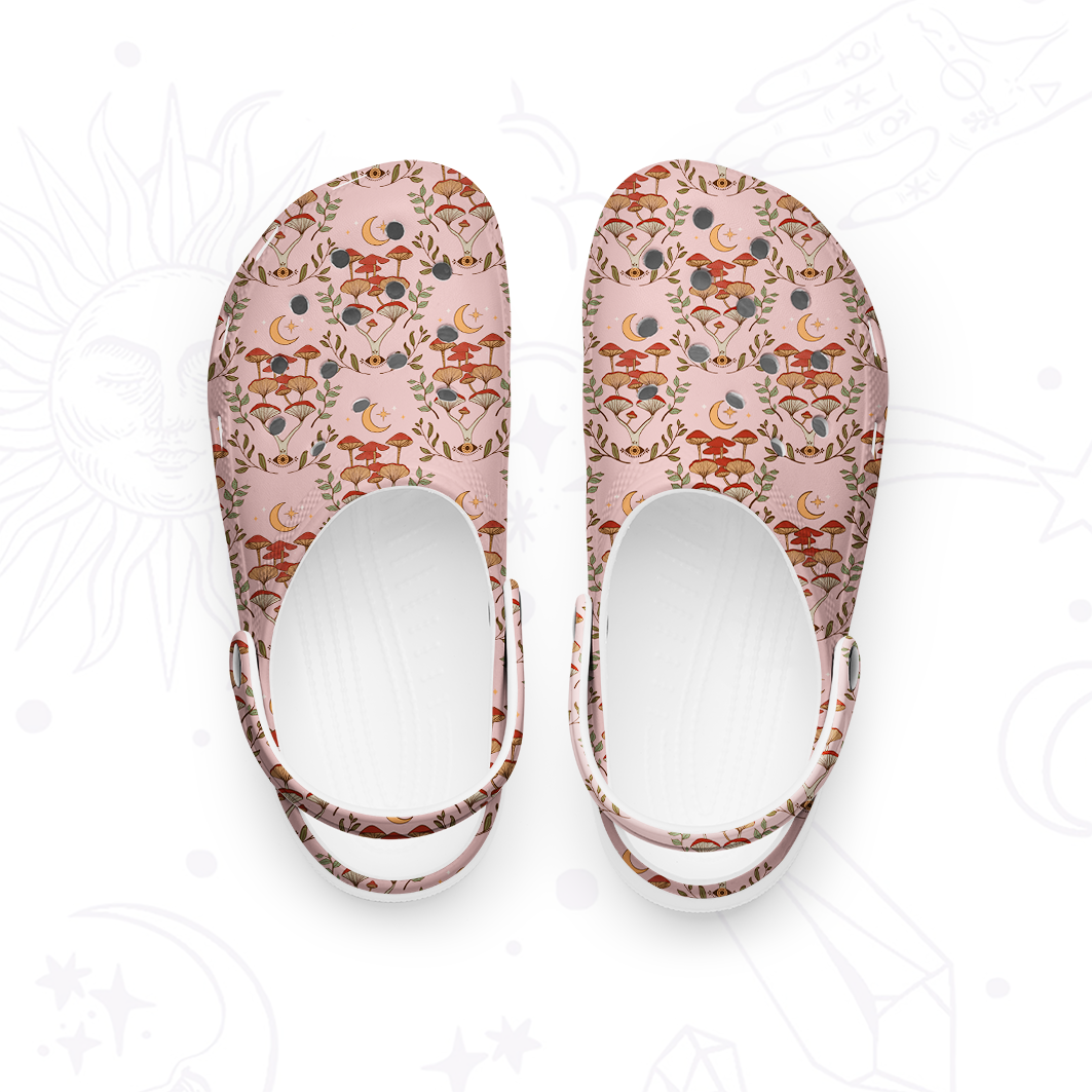 Purplehecate Psychedelic Mushrooms Rubber Clogs
