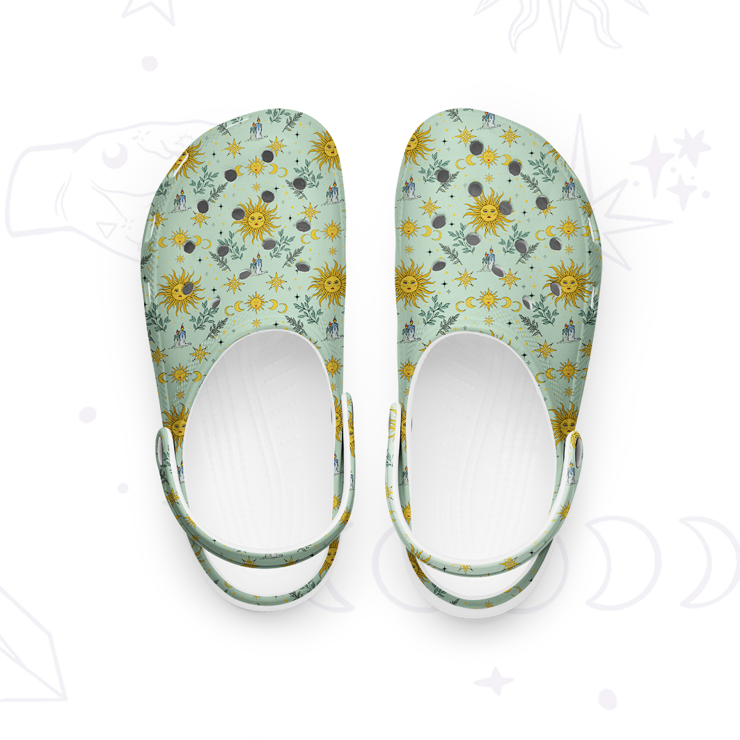 Purplehecate Magic of Sun and Moon Rubber Clogs