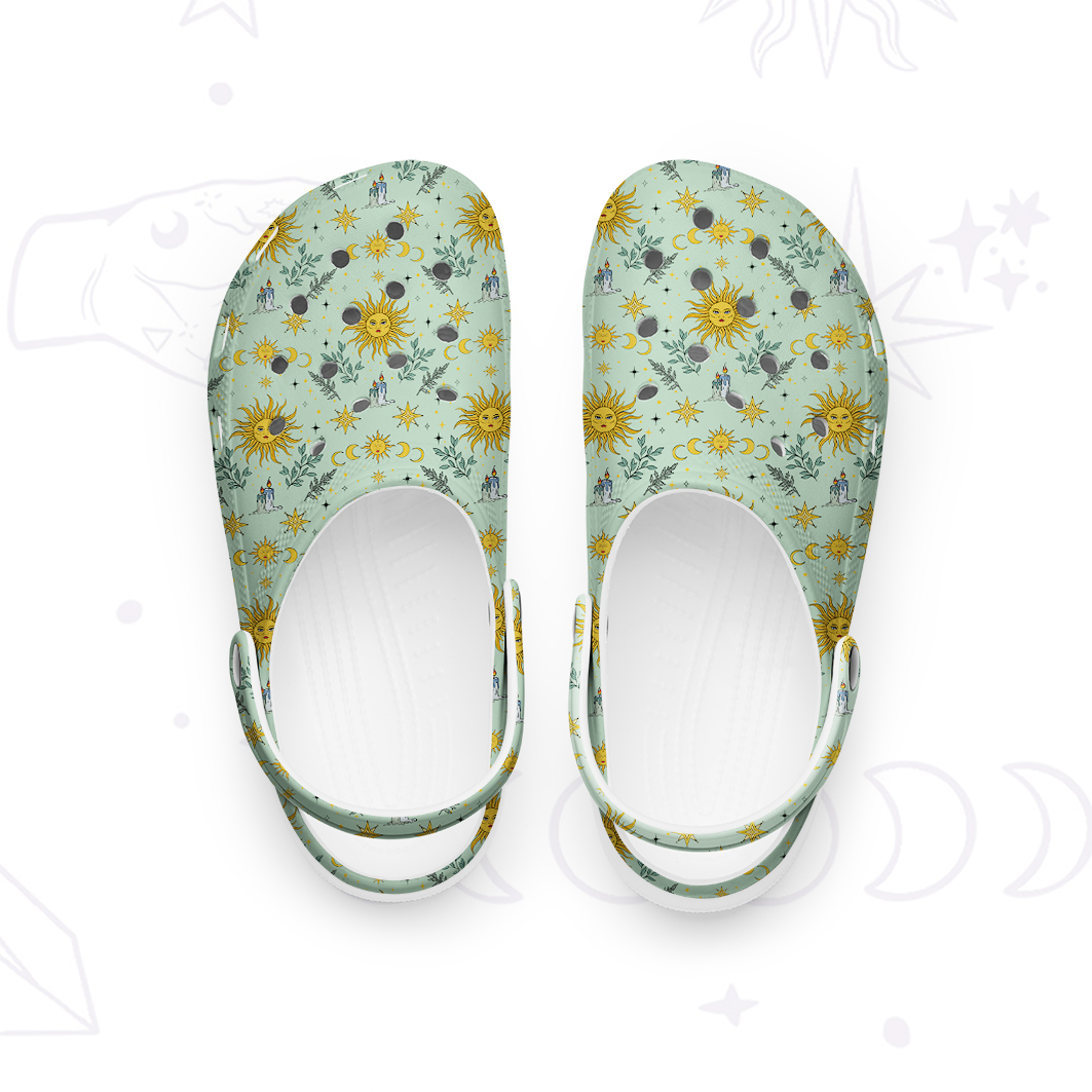 Purplehecate Magic of Sun and Moon Rubber Clogs