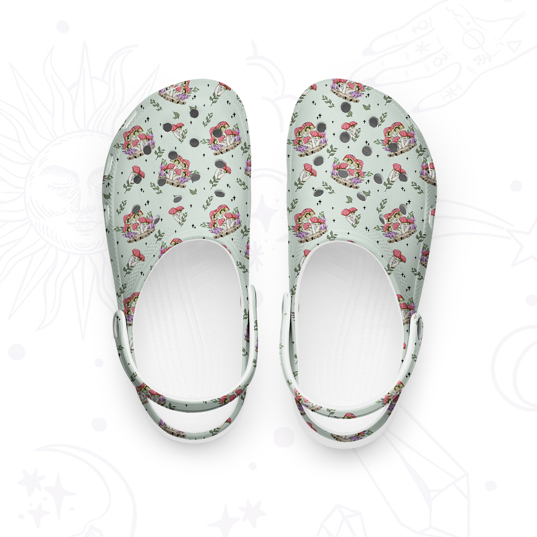 Purplehecate Fantasy Mushroom Rubber Clogs