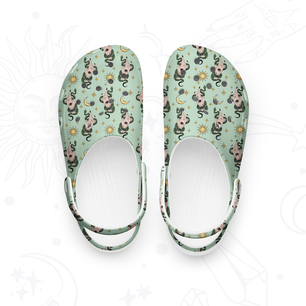 Purplehecate Reach For The Moon Rubber Clogs