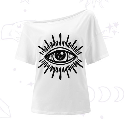 Purplehecate Evil Eye One-Shoulder T-Shirt
