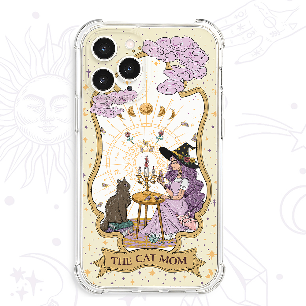Purplehecate The Cat Witch Mom Tarot Clear Phone Case
