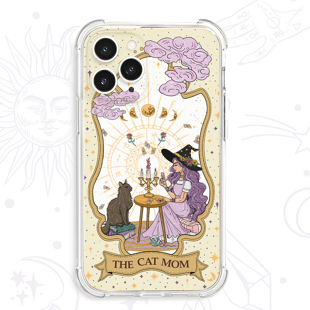 Purplehecate The Cat Witch Mom Tarot Clear Phone Case