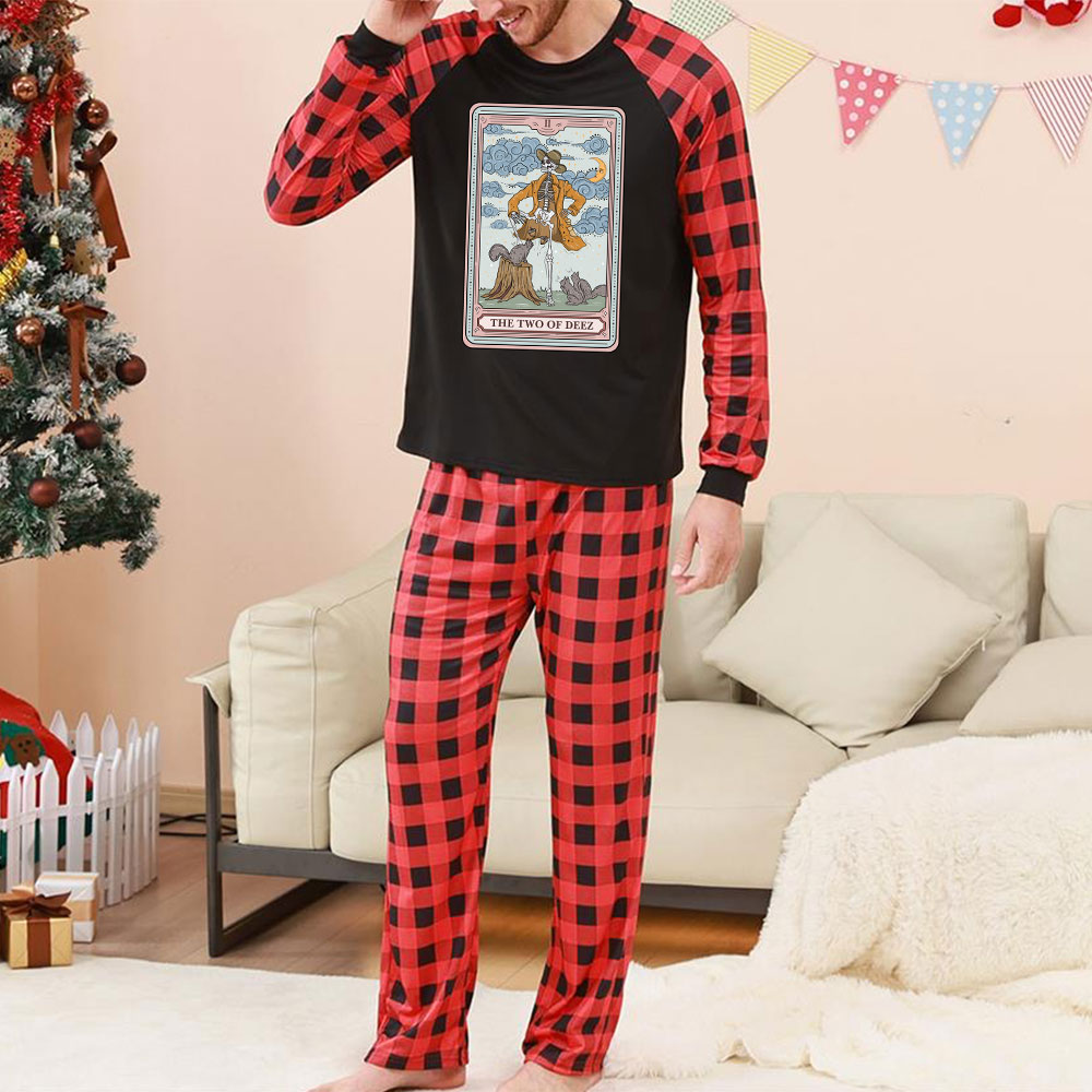 Purplehecate The Two Of Deez Tarot Christmas Pajamas