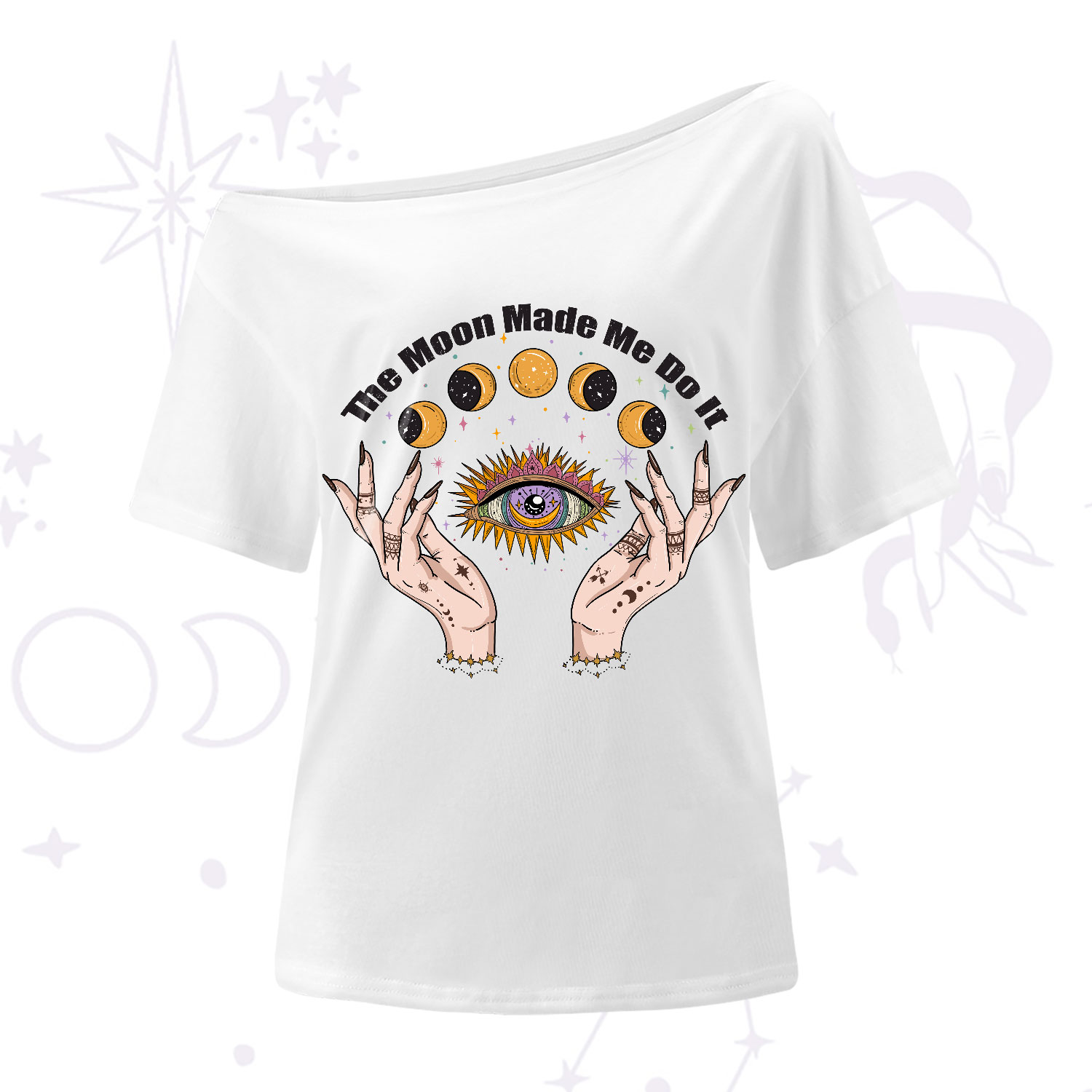 Purplehecate The Moon Made Me Do It One-Shoulder T-Shirt