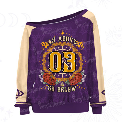 Purplehecate As Above So Below Off The Shoulder Graphic Jersey
