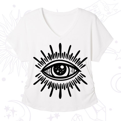 Purplehecate Evil Eye V-Neck T-Shirt
