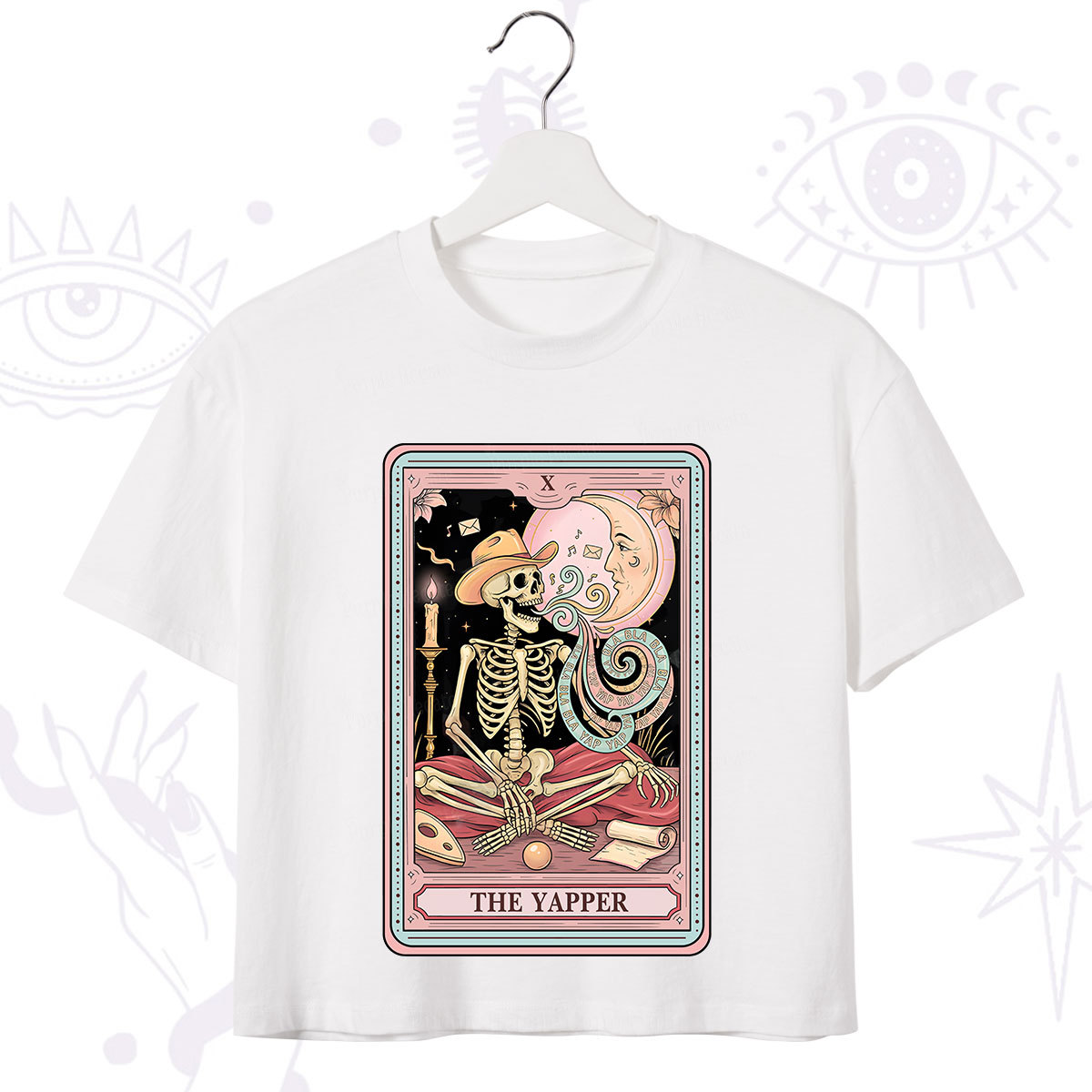 Purplehecate The Skeleton Yapper Tarot Crop T-Shirt