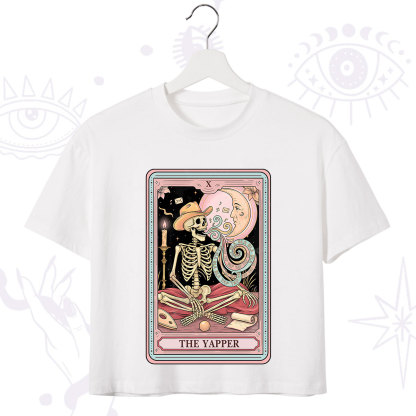 Purplehecate The Skeleton Yapper Tarot Crop T-Shirt