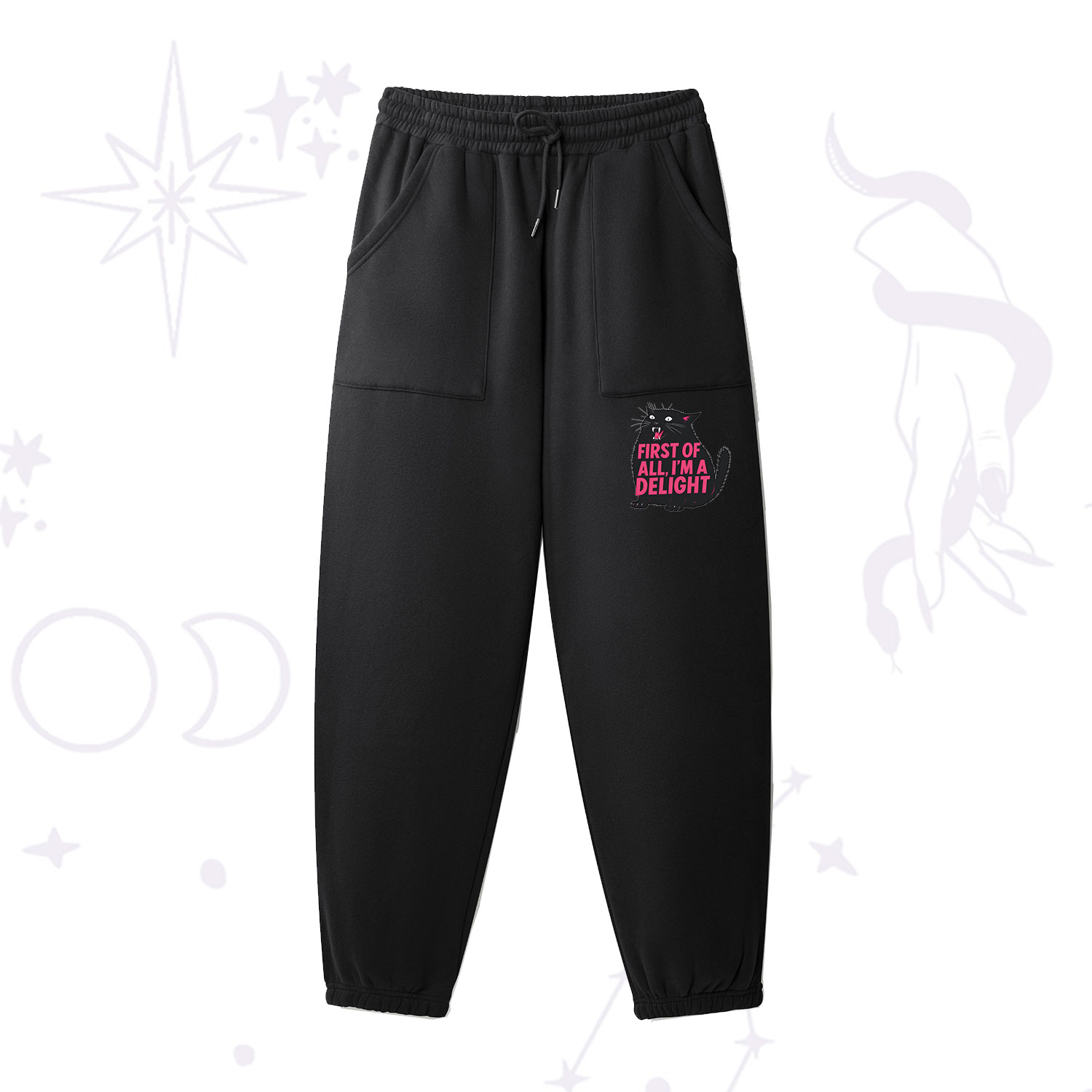 [Copy]Purplehecate Zero Fucks Given Fleece Sweatpants