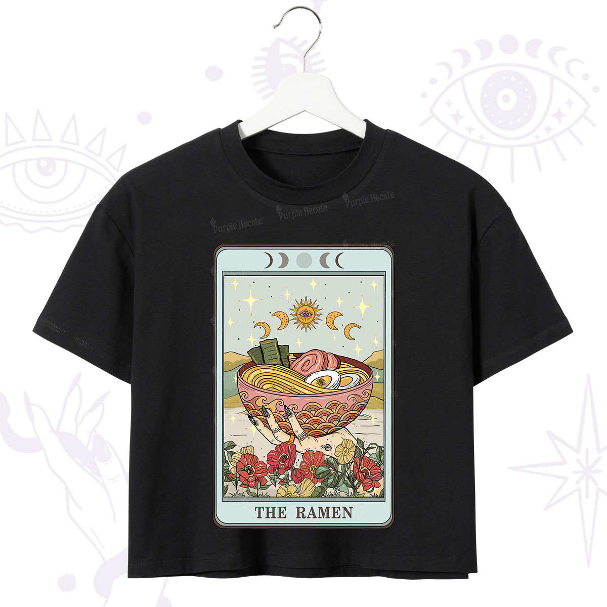 Purplehecate The Ramen Tarot Crop T-Shirt
