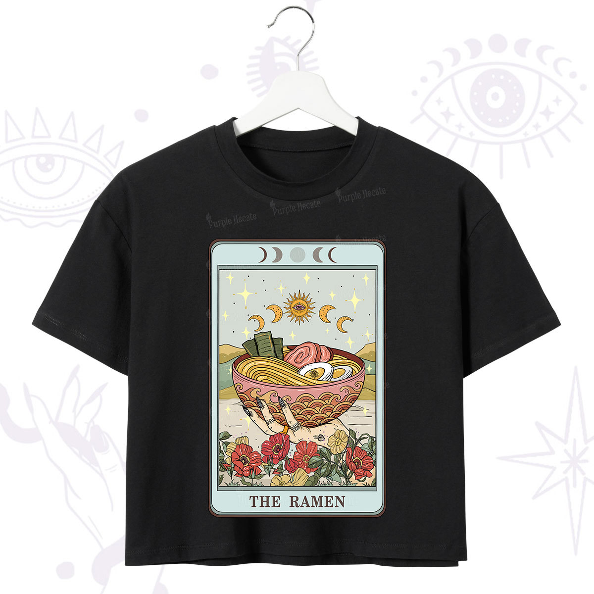 Purplehecate The Ramen Tarot Crop T-Shirt